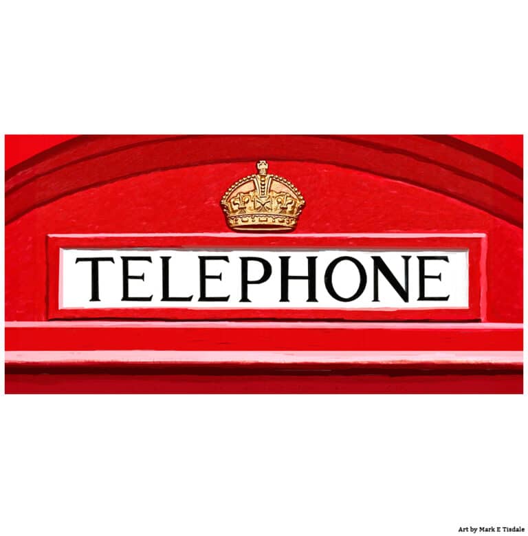 Phone Box Sign – British Design Art Print