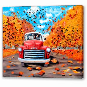 Red GMC Pickup - Classic Truck Canvas Print