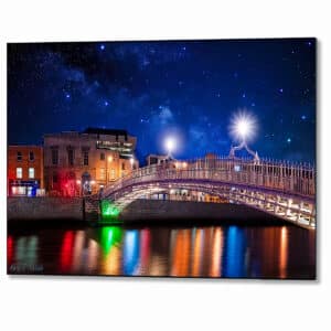 River Liffey At Night - Dublin Metal Print