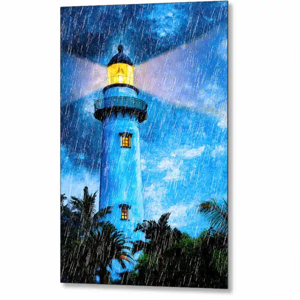 st-simons-island-lighthouse-at-night-georgia-metal-print