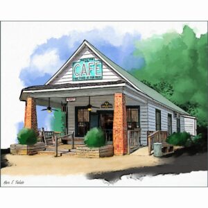 Whistle Stop Cafe - Juliette Georgia Art Print