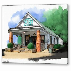 Whistle Stop Cafe - Juliette Georgia Canvas Print