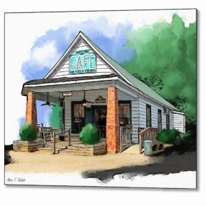 Whistle Stop Cafe - Juliette Georgia Metal Print