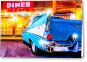 1957 Chevy Tail Fin - Classic Car Greeting Card