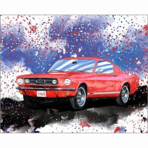 1965 Mustang Fastback - Classic Car Art Print