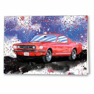 1965 Mustang Fastback - Classic Car Greeting Card