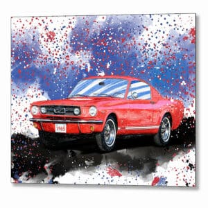 1965 Mustang Fastback - Classic Car Metal Print