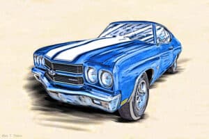 1970 Chevelle SS - Classic Car Art Print