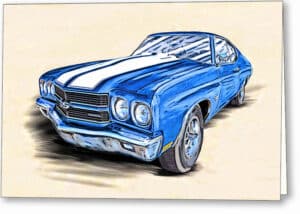 1970 Chevelle SS - Classic Car Greeting Card