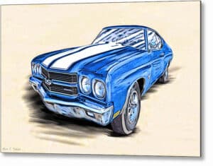 1970 Chevelle SS - Classic Car Metal Print