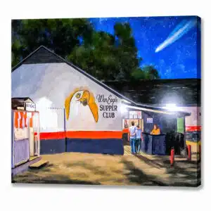 A Night To Remember In Auburn - War Eagle Supper Club Canvas Print with Mirror Wrap