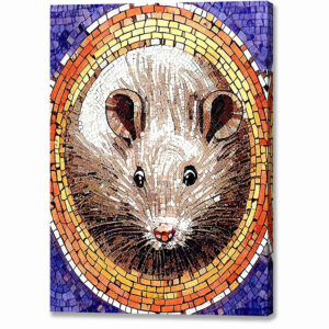 A Roman Rat - Mosaic Canvas Print