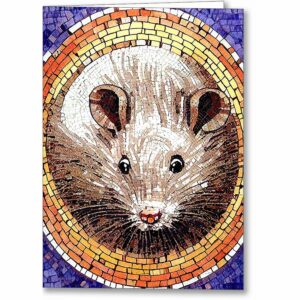 A Roman Rat - Mosaic Greeting Card