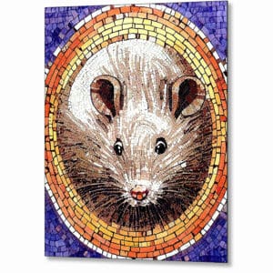 A Roman Rat - Mosaic Metal Print