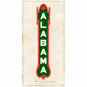Alabama Theatre Sign - Illustrated Birmingham Art Print