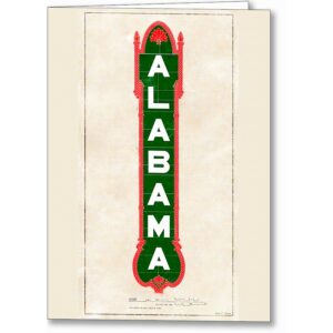 Alabama Theatre Sign - Illustrated Birmingham Greeting Card
