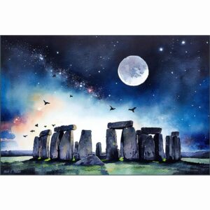 Amazing Night - Stonehenge Art Print
