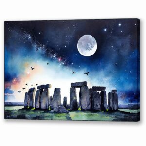 Amazing Night - Stonehenge Canvas Print