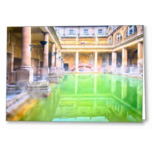 Ancient Roman Baths - Bath England Greeting Card