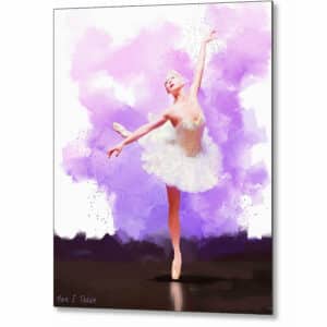 Arabesque Movement - Ballet Dancer Metal Print
