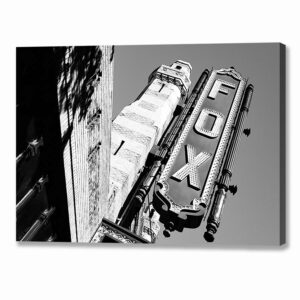 Atlanta Fox Theatre - Black and White Canvas Print