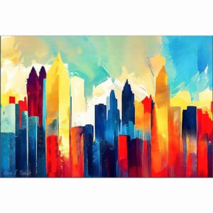 Atlanta Skyline - Abstract Art Print