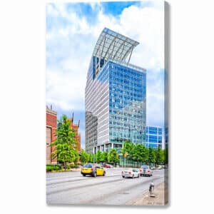 Presenting The Pinnacle – Buckhead Atlanta Canvas Print – 22-Story Skyscraper with Curved Sail Glass Roof