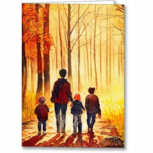 Autumn Path - Walk In the Woods Greeting Card