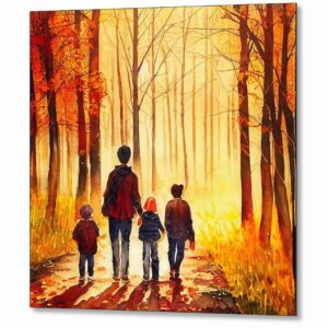 Autumn Path - Walk In the Woods Metal Print