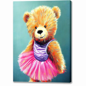 Ballet Dancer - Teddy Bear Canvas Print
