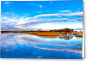 Blue Skies Over The River Corrib - Galway Ireland Greeting Card