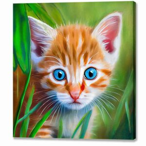Bright Eyed Kitten - Ginger Cat Canvas Print