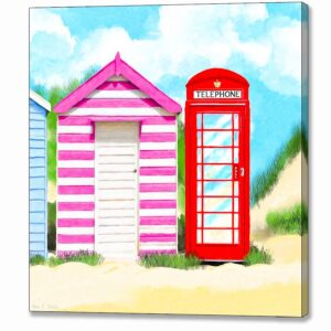 Britain In Summer - Red Telephone Box Canvas Print