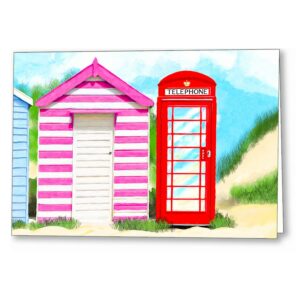 Britain In Summer - Red Telephone Box Greeting Card