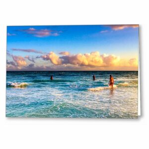 Caribbean Coast At Sunset - Playa del Carmen Greeting Card