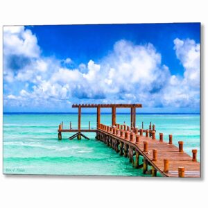 Caribbean Pier - Playa del Carmen Metal Print