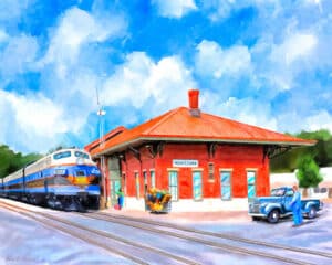 Central of Georgia Depot - Montezuma Georgia Art Print
