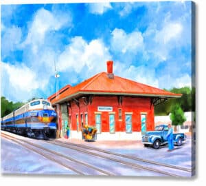 Central of Georgia Depot - Montezuma Georgia Canvas Print