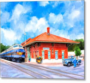 Central of Georgia Depot - Montezuma Georgia Metal Print