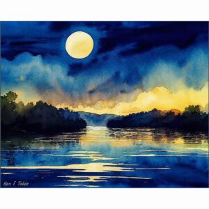 Chattahoochee by Moonlight - Georgia Art Print