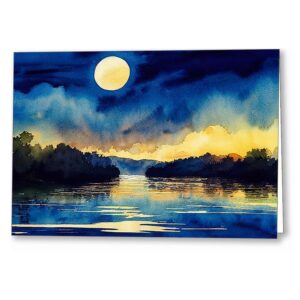 Chattahoochee by Moonlight - Georgia Greeting Card