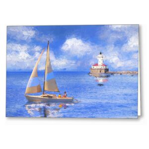 Chicago Harbor Lighthouse Greeting Card