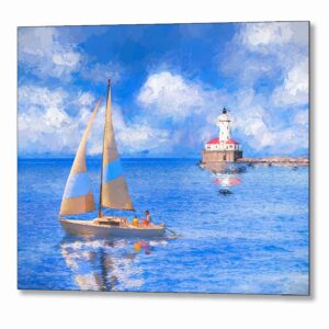 Chicago Harbor Lighthouse Metal Print
