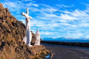 Christ On The Cross at Slea Head - Dingle Ireland Art Print