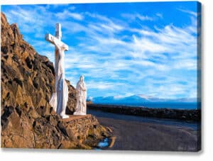 Christ On The Cross at Slea Head - Dingle Ireland Canvas Print