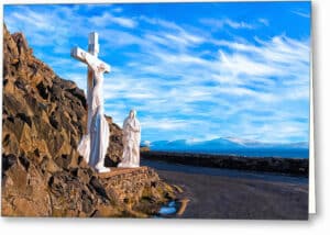 Christ On The Cross at Slea Head - Dingle Ireland Greeting Card