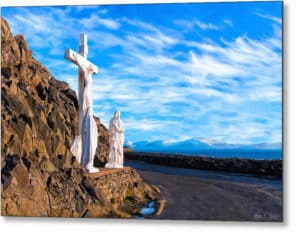 Christ On The Cross at Slea Head - Dingle Ireland Metal Print