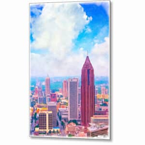 Classic Atlanta Midtown Skyline Metal Print