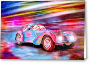 Classic Bugatti Type 57 Greeting Card