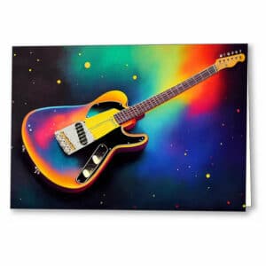 Classic Electric Guitar Greeting Card